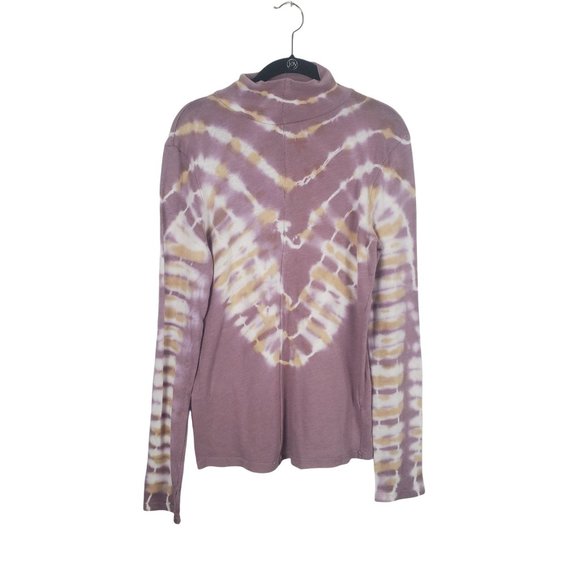 We The Free Tops - We The Free Turtleneck Top XL Womens TIe Dye Long Sleeve Purple Thumb Holes